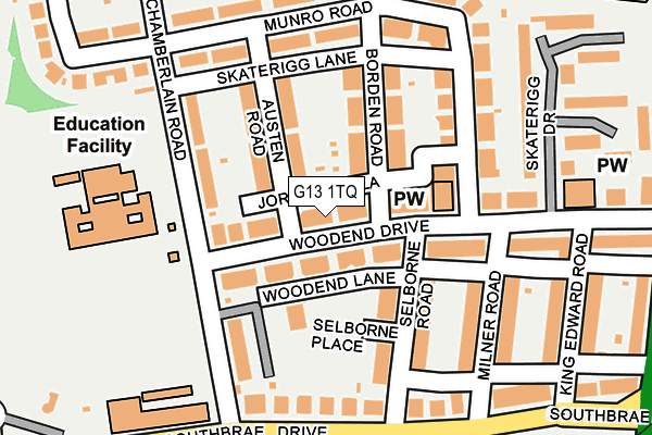 G13 1TQ map - OS OpenMap – Local (Ordnance Survey) G13 1TQ map - OS OpenMap – Local (Ordnance Survey)