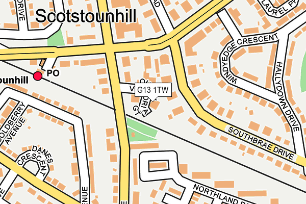 G13 1TW map - OS OpenMap – Local (Ordnance Survey) G13 1TW map - OS OpenMap – Local (Ordnance Survey)