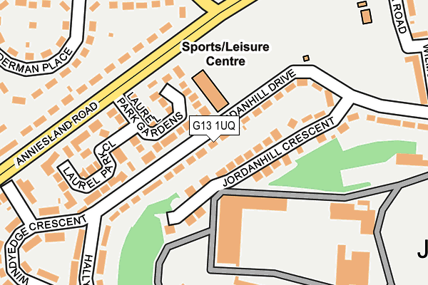 G13 1UQ map - OS OpenMap – Local (Ordnance Survey)