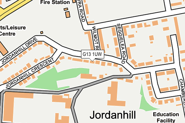 G13 1UW map - OS OpenMap – Local (Ordnance Survey) G13 1UW map - OS OpenMap – Local (Ordnance Survey)
