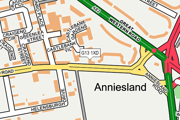 G13 1XD map - OS OpenMap – Local (Ordnance Survey) G13 1XD map - OS OpenMap – Local (Ordnance Survey)