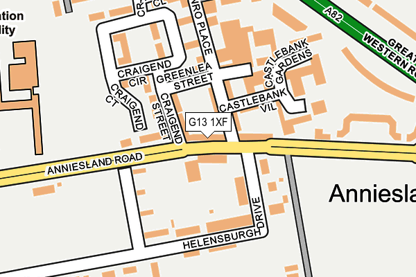G13 1XF map - OS OpenMap – Local (Ordnance Survey) G13 1XF map - OS OpenMap – Local (Ordnance Survey)