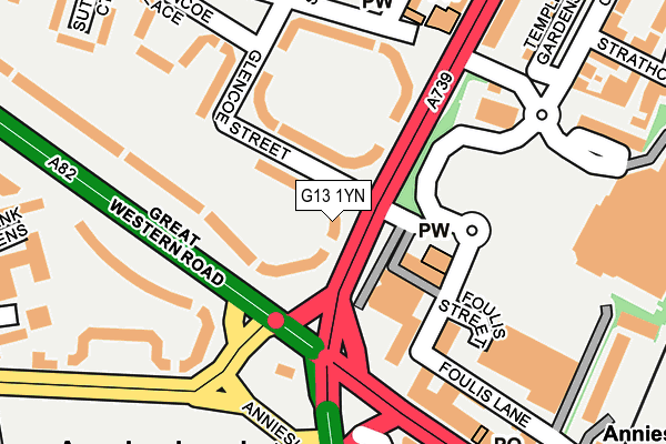 G13 1YN map - OS OpenMap – Local (Ordnance Survey) G13 1YN map - OS OpenMap – Local (Ordnance Survey)