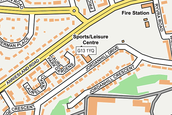 G13 1YQ map - OS OpenMap – Local (Ordnance Survey)