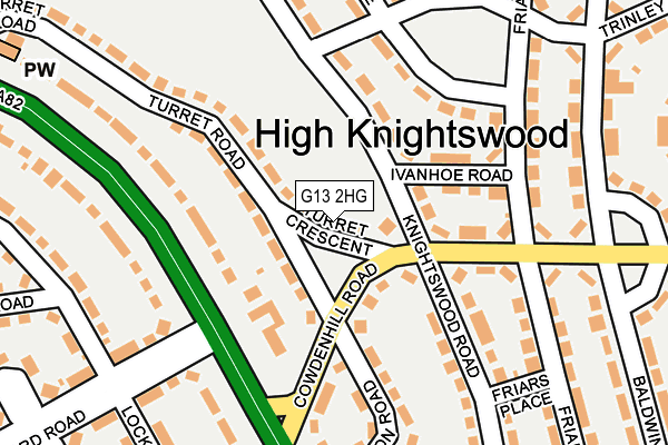 G13 2HG map - OS OpenMap – Local (Ordnance Survey) G13 2HG map - OS OpenMap – Local (Ordnance Survey)