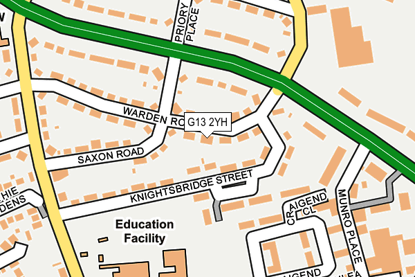 G13 2YH map - OS OpenMap – Local (Ordnance Survey)