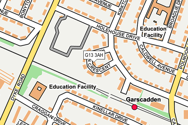 G13 3AH map - OS OpenMap – Local (Ordnance Survey)