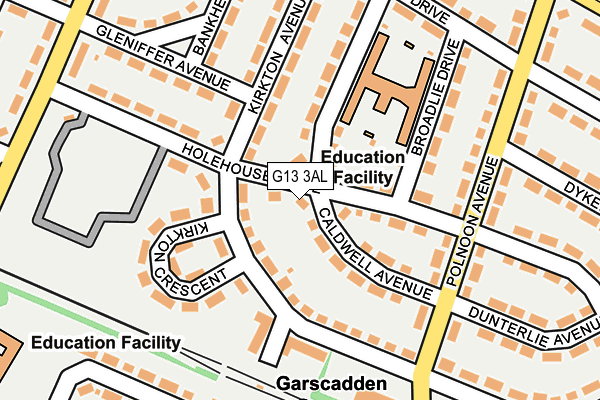 G13 3AL map - OS OpenMap – Local (Ordnance Survey) G13 3AL map - OS OpenMap – Local (Ordnance Survey)