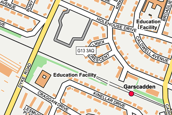 G13 3AQ map - OS OpenMap – Local (Ordnance Survey) G13 3AQ map - OS OpenMap – Local (Ordnance Survey)