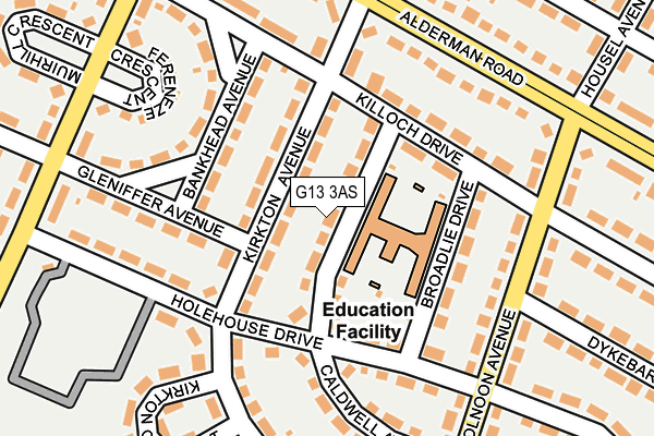G13 3AS map - OS OpenMap – Local (Ordnance Survey) G13 3AS map - OS OpenMap – Local (Ordnance Survey)