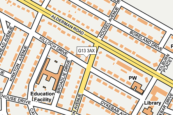 G13 3AX map - OS OpenMap – Local (Ordnance Survey) G13 3AX map - OS OpenMap – Local (Ordnance Survey)