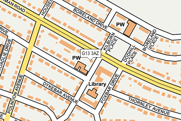 G13 3AZ map - OS OpenMap – Local (Ordnance Survey) G13 3AZ map - OS OpenMap – Local (Ordnance Survey)