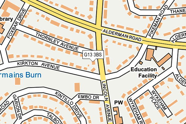 G13 3BS map - OS OpenMap – Local (Ordnance Survey) G13 3BS map - OS OpenMap – Local (Ordnance Survey)