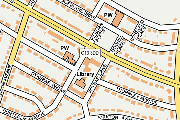 G13 3DD map - OS OpenMap – Local (Ordnance Survey) G13 3DD map - OS OpenMap – Local (Ordnance Survey)