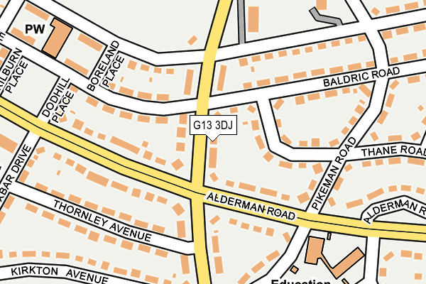 G13 3DJ map - OS OpenMap – Local (Ordnance Survey) G13 3DJ map - OS OpenMap – Local (Ordnance Survey)