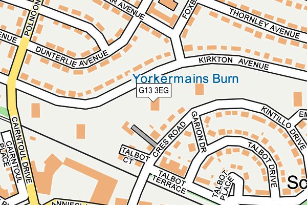 G13 3EG map - OS OpenMap – Local (Ordnance Survey) G13 3EG map - OS OpenMap – Local (Ordnance Survey)