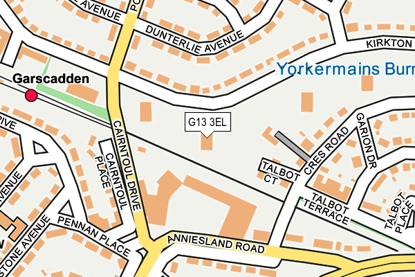 G13 3EL map - OS OpenMap – Local (Ordnance Survey) G13 3EL map - OS OpenMap – Local (Ordnance Survey)