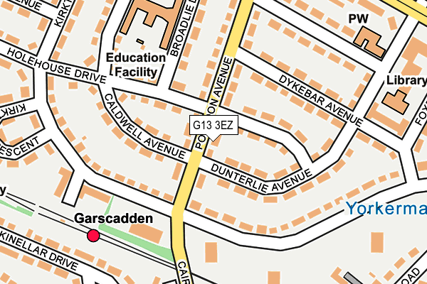 G13 3EZ map - OS OpenMap – Local (Ordnance Survey) G13 3EZ map - OS OpenMap – Local (Ordnance Survey)