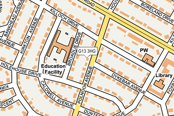G13 3HG map - OS OpenMap – Local (Ordnance Survey) G13 3HG map - OS OpenMap – Local (Ordnance Survey)