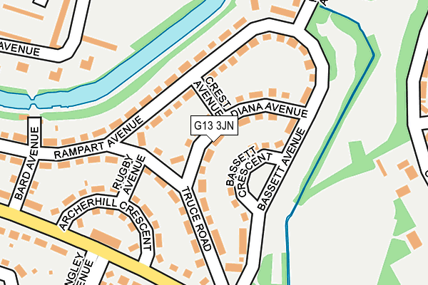 G13 3JN map - OS OpenMap – Local (Ordnance Survey) G13 3JN map - OS OpenMap – Local (Ordnance Survey)
