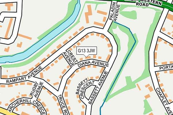 G13 3JW map - OS OpenMap – Local (Ordnance Survey) G13 3JW map - OS OpenMap – Local (Ordnance Survey)