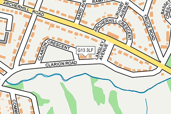 G13 3LF map - OS OpenMap – Local (Ordnance Survey) G13 3LF map - OS OpenMap – Local (Ordnance Survey)