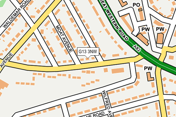 G13 3NW map - OS OpenMap – Local (Ordnance Survey) G13 3NW map - OS OpenMap – Local (Ordnance Survey)