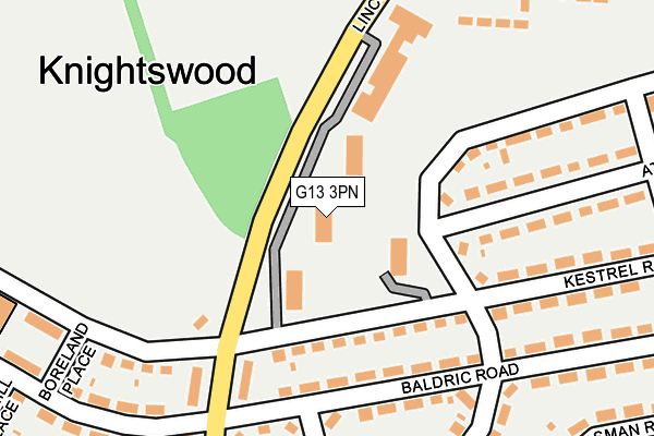 G13 3PN map - OS OpenMap – Local (Ordnance Survey) G13 3PN map - OS OpenMap – Local (Ordnance Survey)