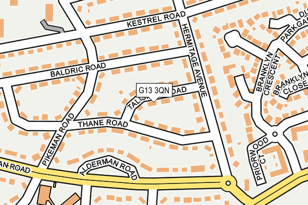 G13 3QN map - OS OpenMap – Local (Ordnance Survey) G13 3QN map - OS OpenMap – Local (Ordnance Survey)