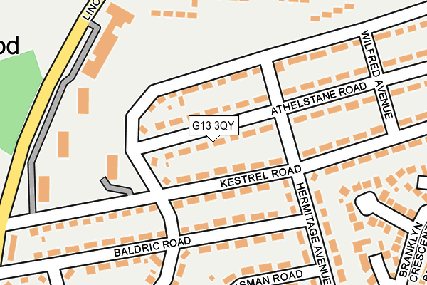 G13 3QY map - OS OpenMap – Local (Ordnance Survey)