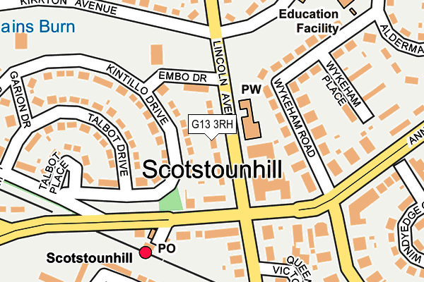G13 3RH map - OS OpenMap – Local (Ordnance Survey) G13 3RH map - OS OpenMap – Local (Ordnance Survey)