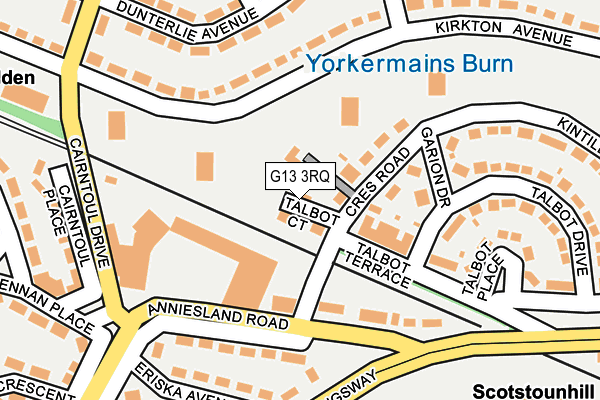 G13 3RQ map - OS OpenMap – Local (Ordnance Survey) G13 3RQ map - OS OpenMap – Local (Ordnance Survey)