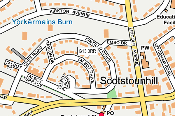 G13 3RR map - OS OpenMap – Local (Ordnance Survey) G13 3RR map - OS OpenMap – Local (Ordnance Survey)
