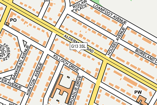 G13 3SL map - OS OpenMap – Local (Ordnance Survey) G13 3SL map - OS OpenMap – Local (Ordnance Survey)