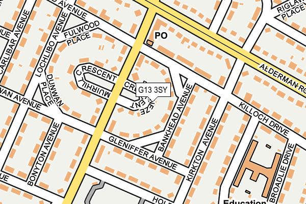 G13 3SY map - OS OpenMap – Local (Ordnance Survey) G13 3SY map - OS OpenMap – Local (Ordnance Survey)