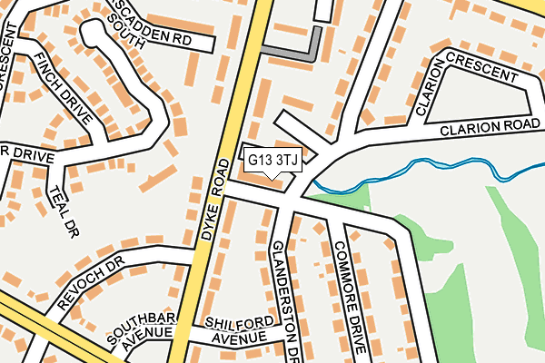 G13 3TJ map - OS OpenMap – Local (Ordnance Survey) G13 3TJ map - OS OpenMap – Local (Ordnance Survey)