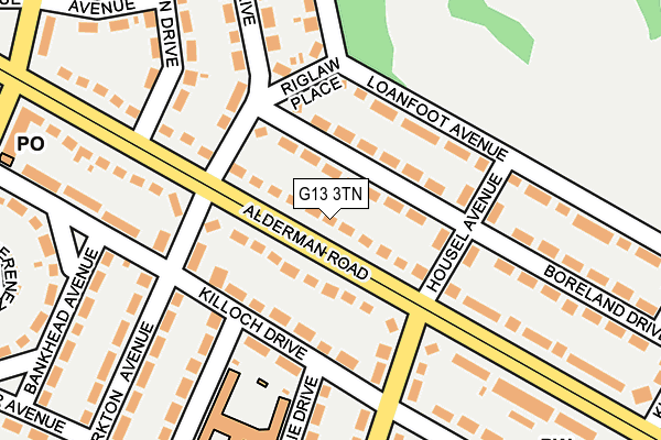 G13 3TN map - OS OpenMap – Local (Ordnance Survey) G13 3TN map - OS OpenMap – Local (Ordnance Survey)