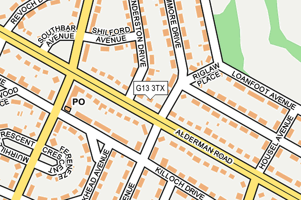 G13 3TX map - OS OpenMap – Local (Ordnance Survey) G13 3TX map - OS OpenMap – Local (Ordnance Survey)