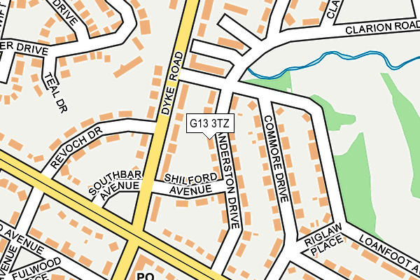 G13 3TZ map - OS OpenMap – Local (Ordnance Survey) G13 3TZ map - OS OpenMap – Local (Ordnance Survey)