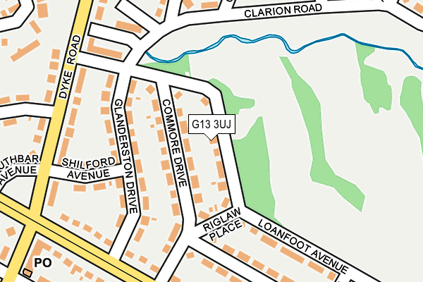 G13 3UJ map - OS OpenMap – Local (Ordnance Survey) G13 3UJ map - OS OpenMap – Local (Ordnance Survey)