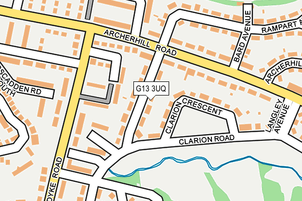 G13 3UQ map - OS OpenMap – Local (Ordnance Survey) G13 3UQ map - OS OpenMap – Local (Ordnance Survey)
