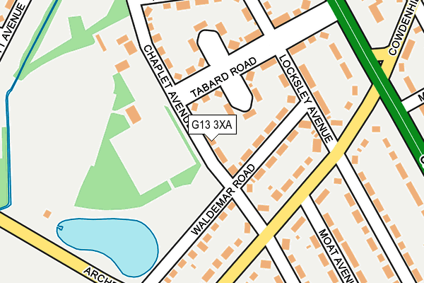 G13 3XA map - OS OpenMap – Local (Ordnance Survey) G13 3XA map - OS OpenMap – Local (Ordnance Survey)
