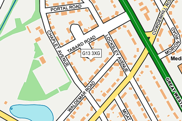 G13 3XG map - OS OpenMap – Local (Ordnance Survey) G13 3XG map - OS OpenMap – Local (Ordnance Survey)