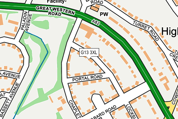 G13 3XL map - OS OpenMap – Local (Ordnance Survey) G13 3XL map - OS OpenMap – Local (Ordnance Survey)