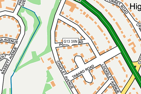 G13 3XN map - OS OpenMap – Local (Ordnance Survey) G13 3XN map - OS OpenMap – Local (Ordnance Survey)
