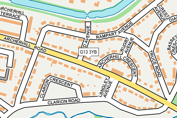 G13 3YB map - OS OpenMap – Local (Ordnance Survey) G13 3YB map - OS OpenMap – Local (Ordnance Survey)