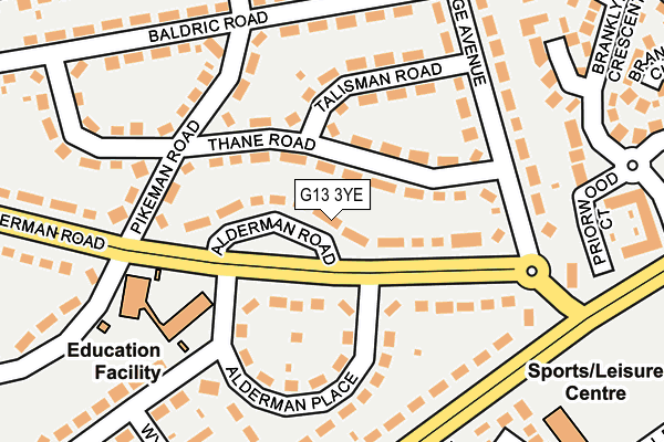 G13 3YE map - OS OpenMap – Local (Ordnance Survey) G13 3YE map - OS OpenMap – Local (Ordnance Survey)