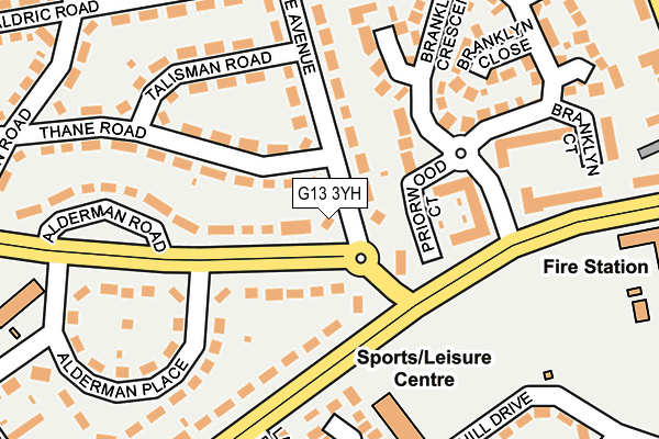 G13 3YH map - OS OpenMap – Local (Ordnance Survey) G13 3YH map - OS OpenMap – Local (Ordnance Survey)