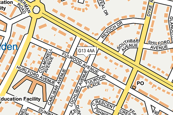 G13 4AA map - OS OpenMap – Local (Ordnance Survey) G13 4AA map - OS OpenMap – Local (Ordnance Survey)