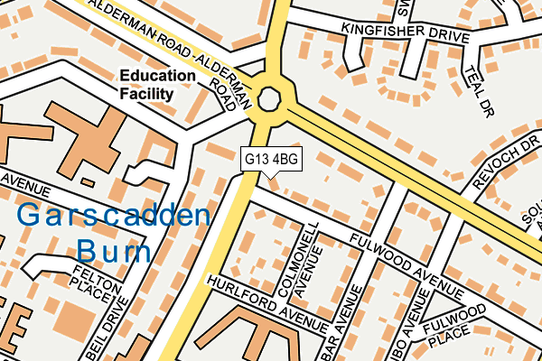 G13 4BG map - OS OpenMap – Local (Ordnance Survey)